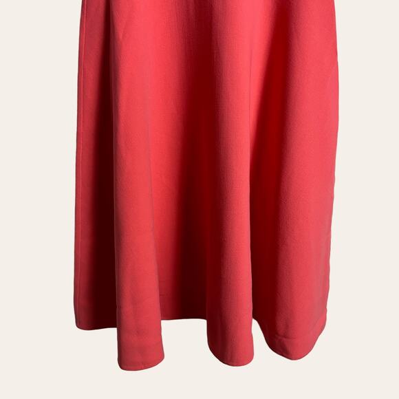 Michael Kors Collection Coral Pink Wool Sleeveless Fit & Flare Dress Size 2 - Picture 7 of 9